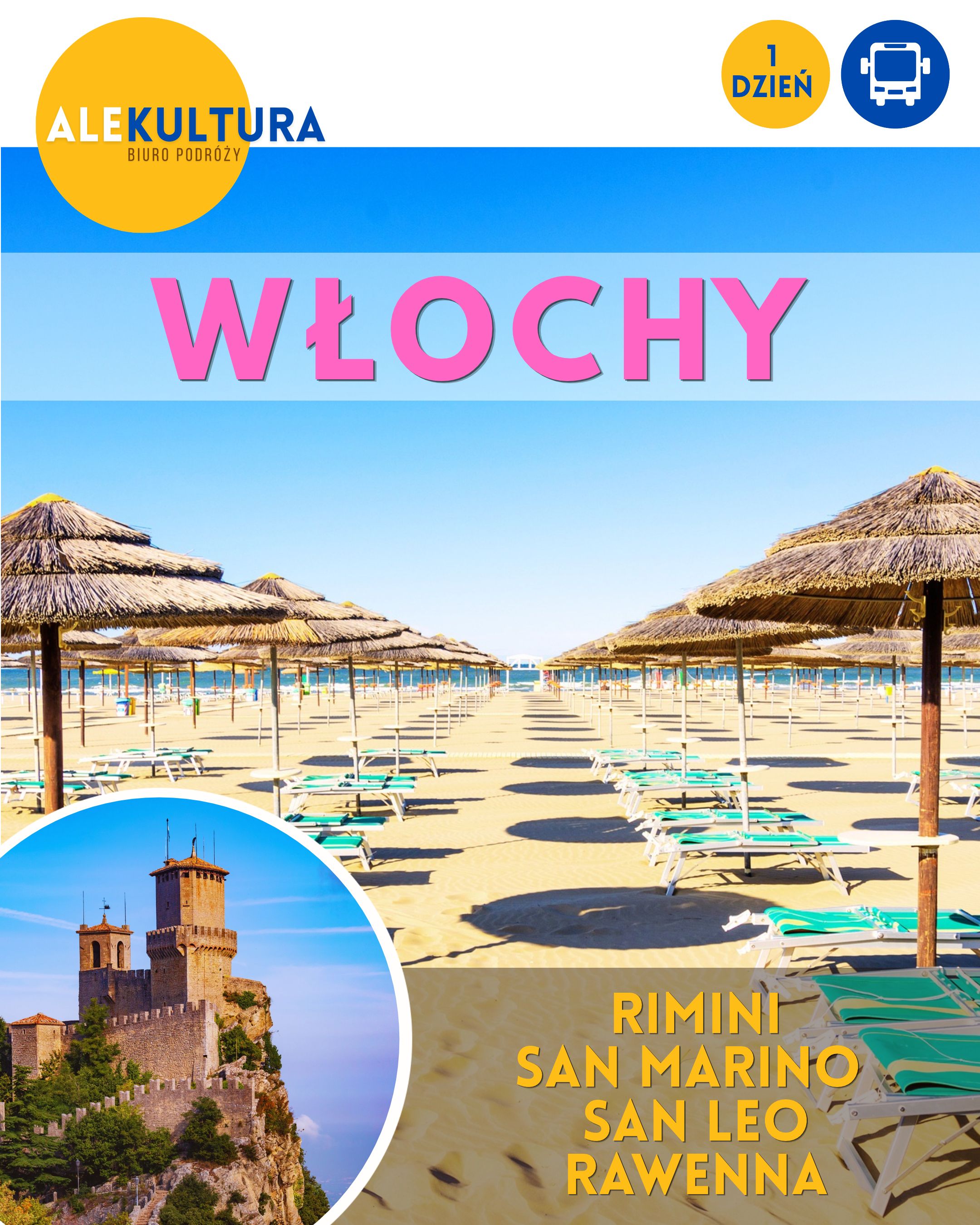 Rimini i San Marino -  skarby Romanii i plażowanie